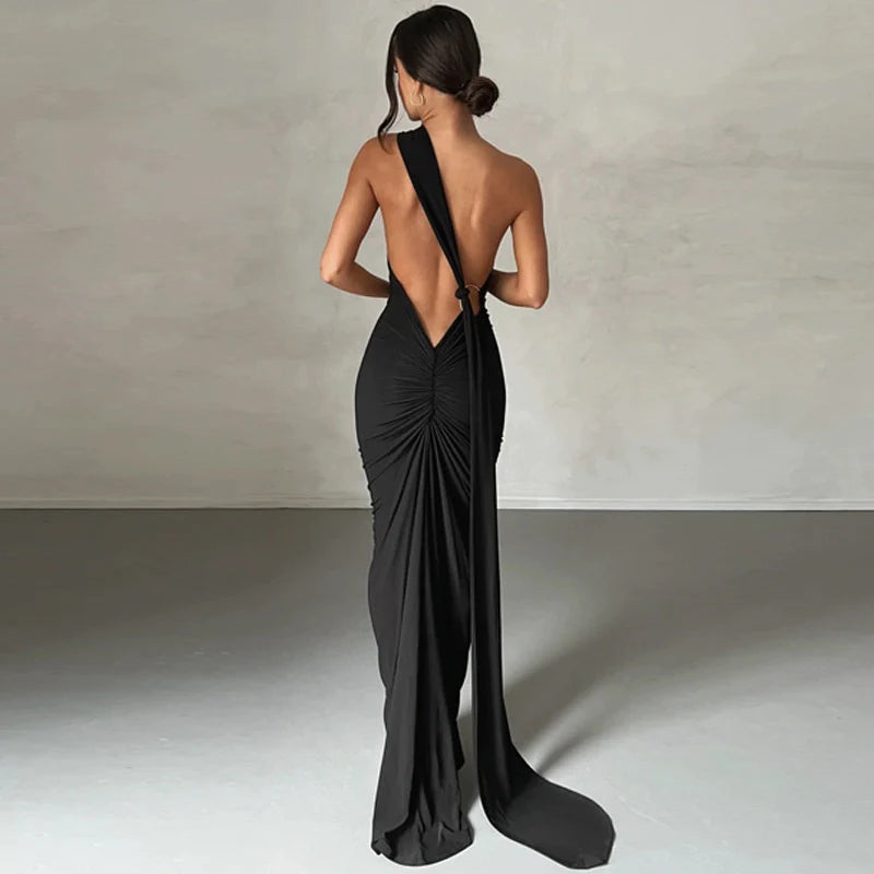 The Selene Draped Gown