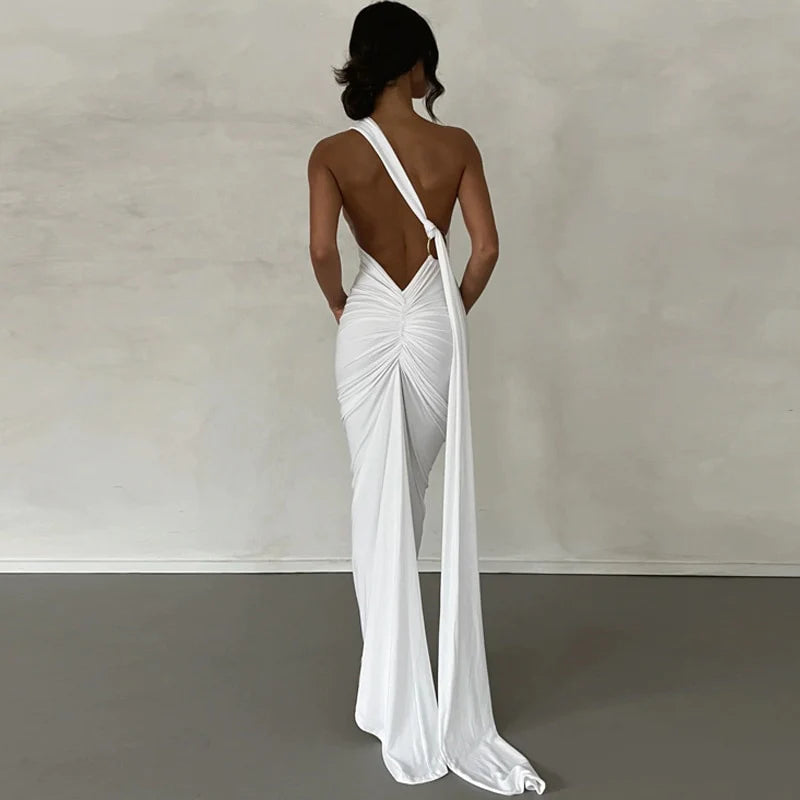 The Selene Draped Gown