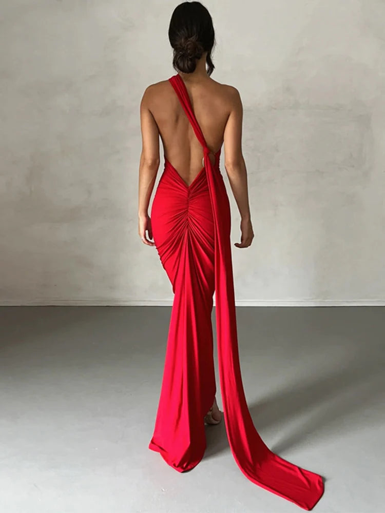 The Selene Draped Gown