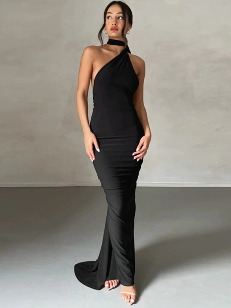The Selene Draped Gown