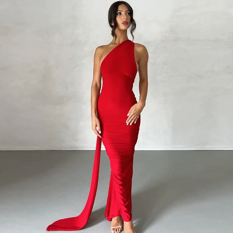 The Selene Draped Gown