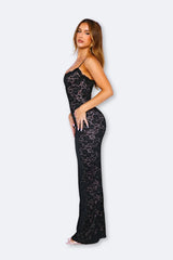Allure Noir Lace Gown – Premium Elegance